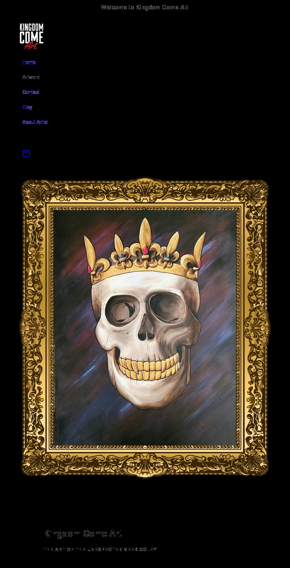 kingdomcomeart.com shopify website screenshot