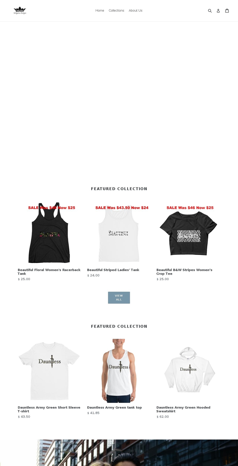 kingdomdezignsfashion.com — Shopify storefront screenshot