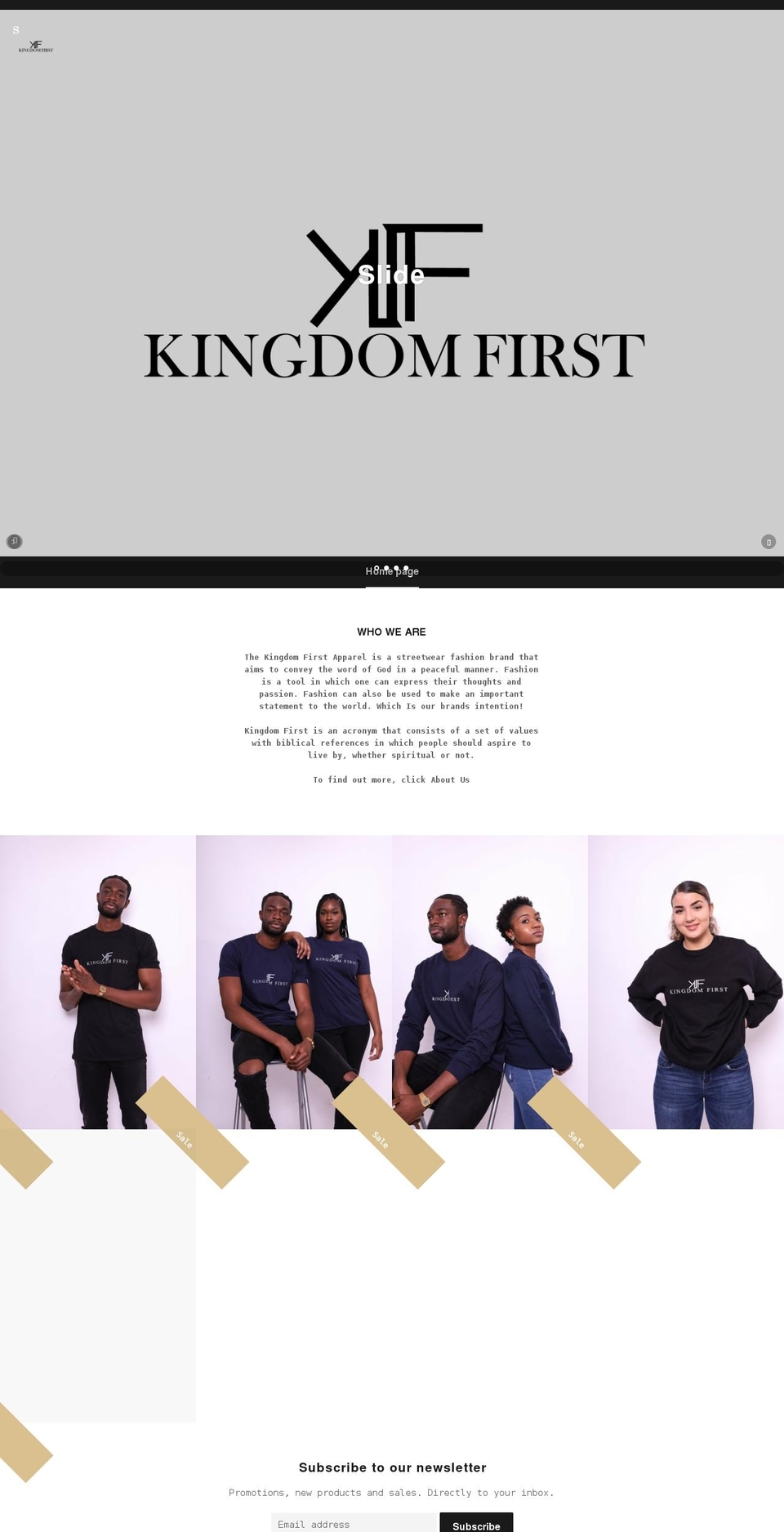 kingdomfirst.co.uk shopify website screenshot