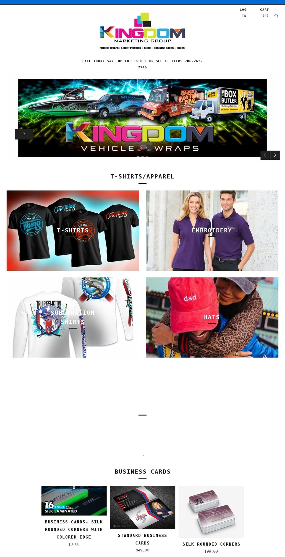 kingdommarketinggroup.com shopify website screenshot