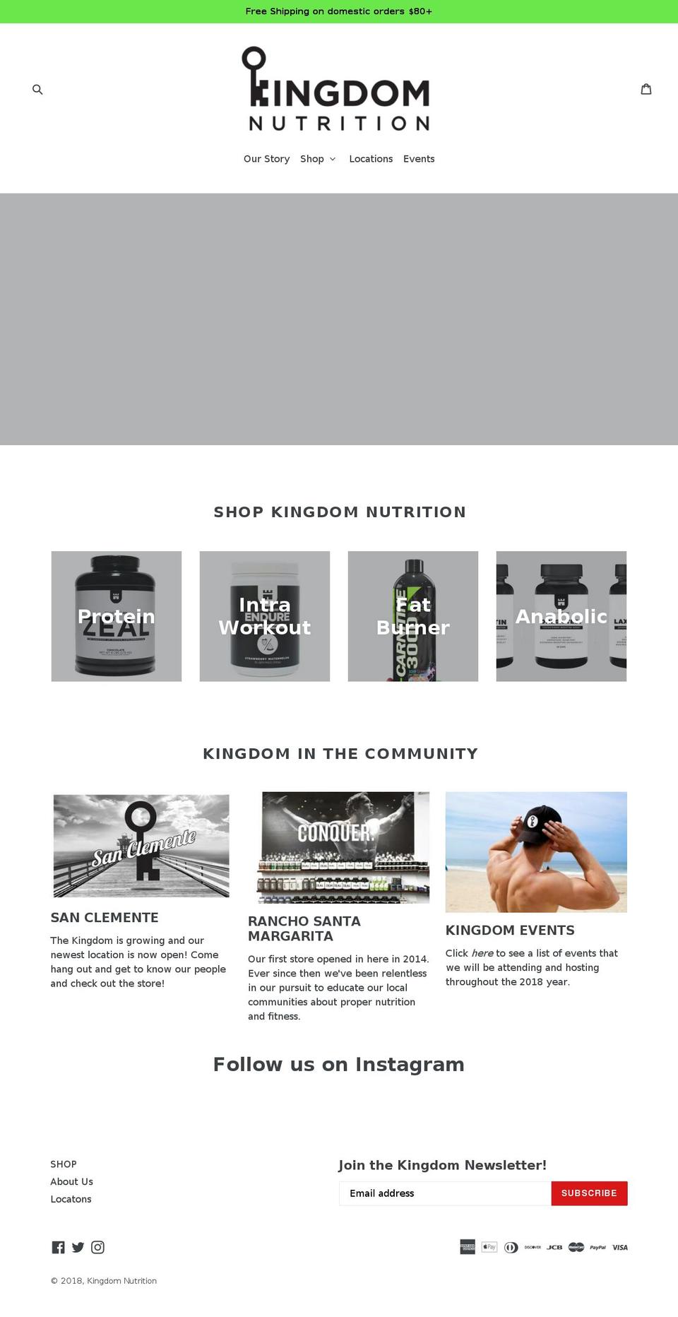 kingdomnutrition.com shopify website screenshot