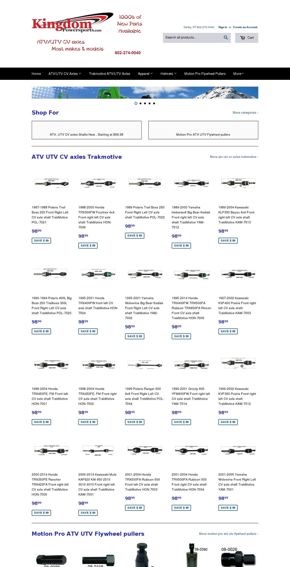 kingdompowersports.com shopify website screenshot