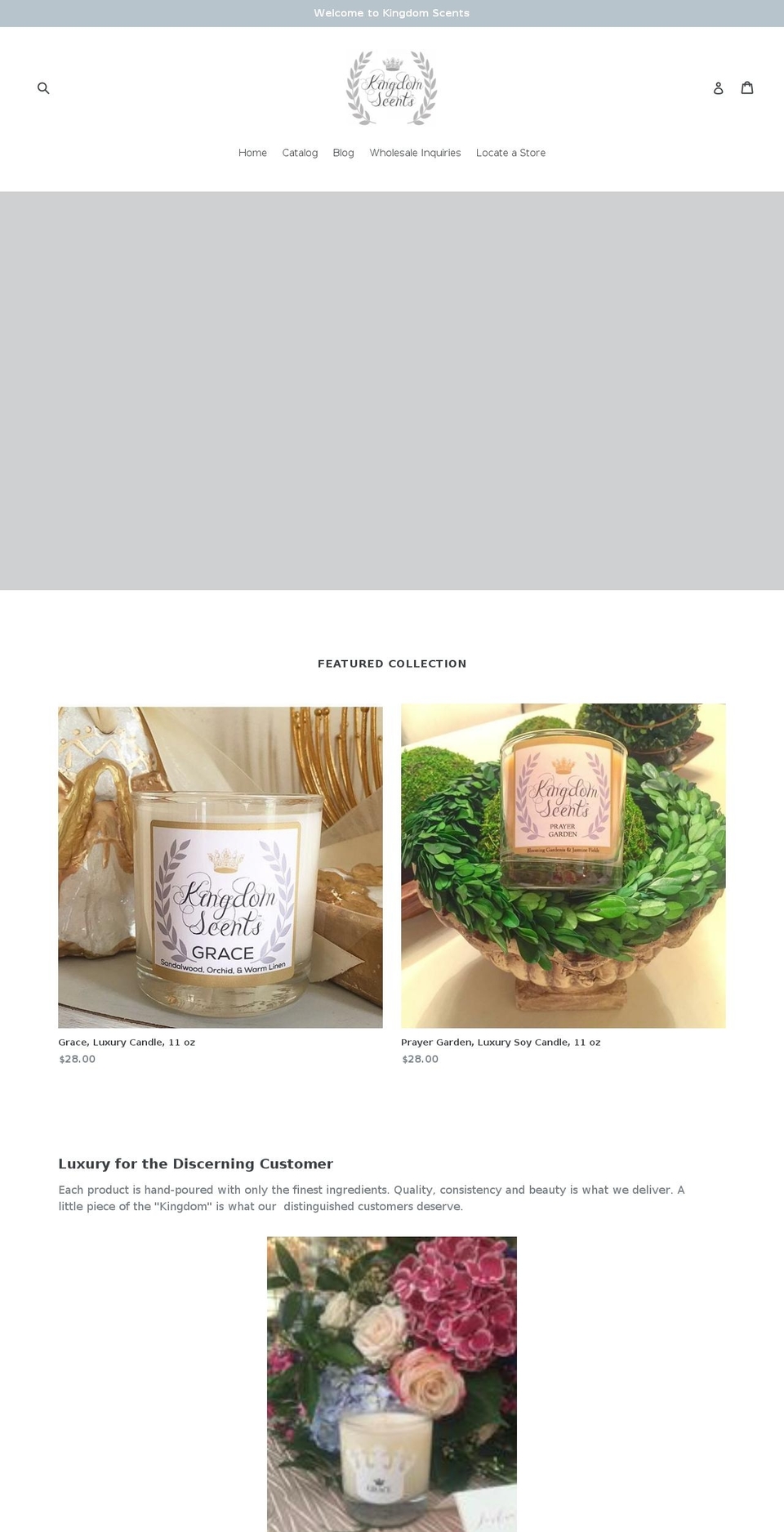 kingdomscents.com — Shopify storefront screenshot