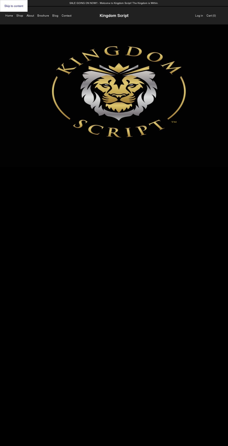 kingdomscript.com shopify website screenshot