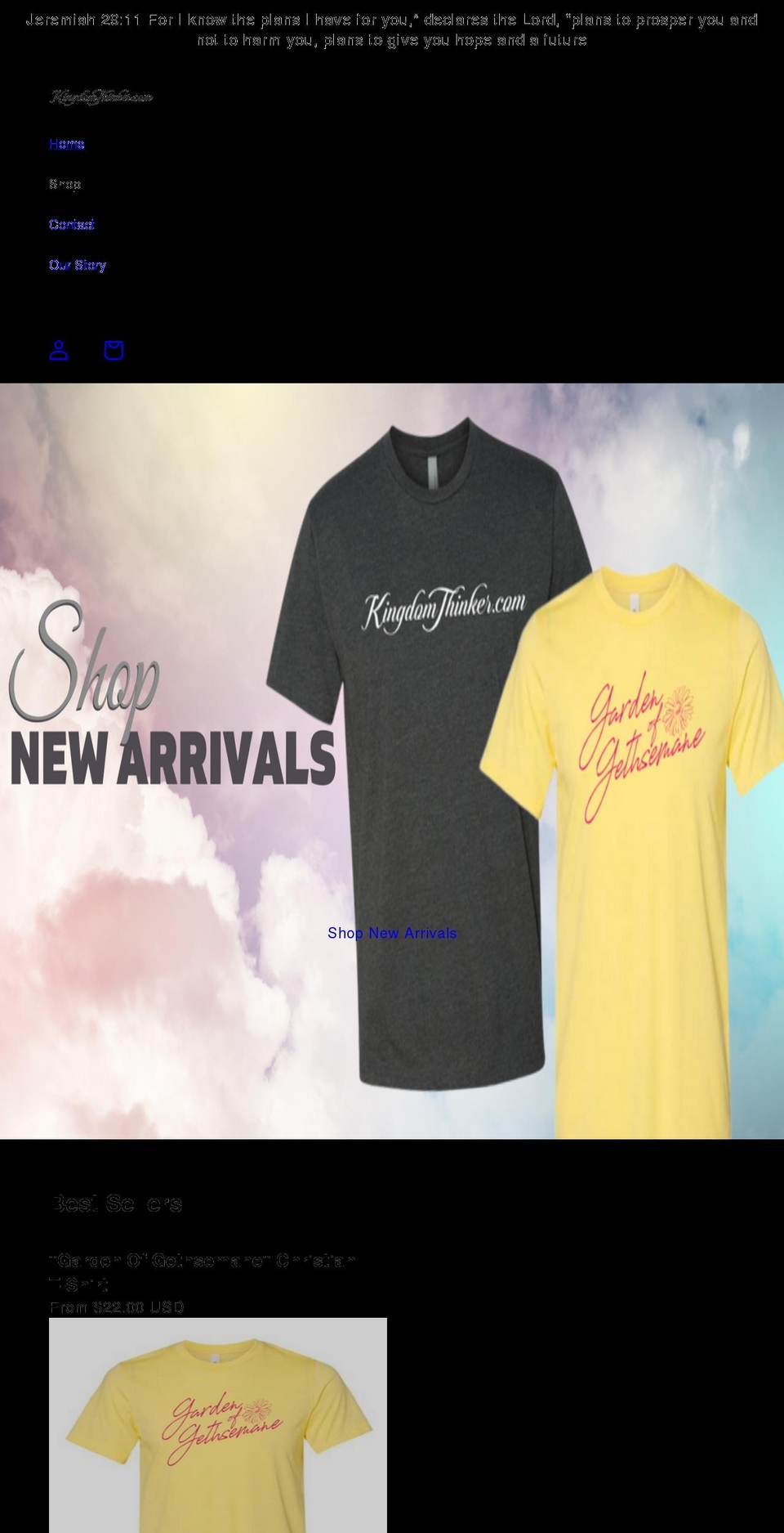 kingdomthinker.com shopify website screenshot
