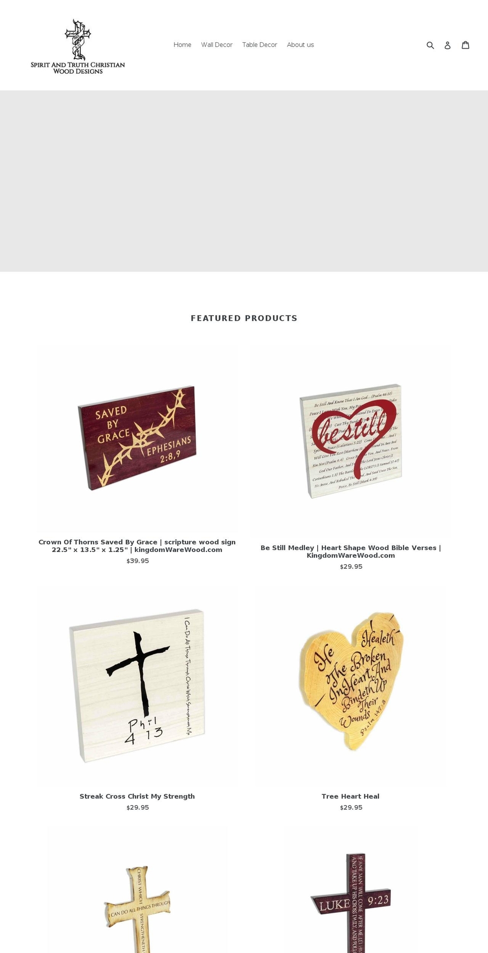 kingdomwarewood.com — Shopify storefront screenshot