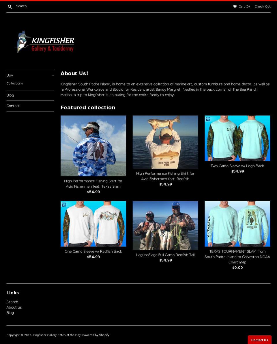 kingfishergallery.com shopify website screenshot