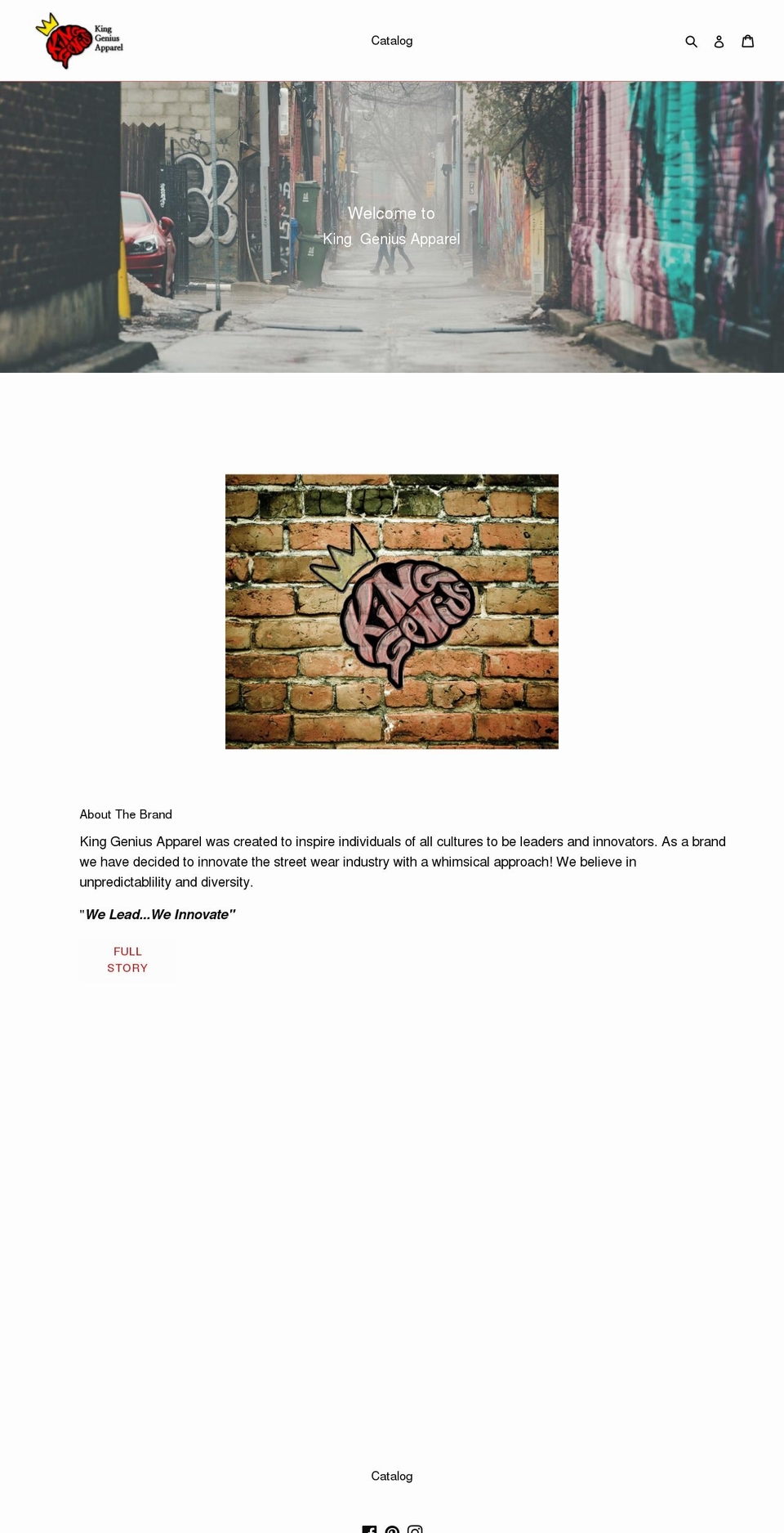 kinggeniusapparel.com shopify website screenshot