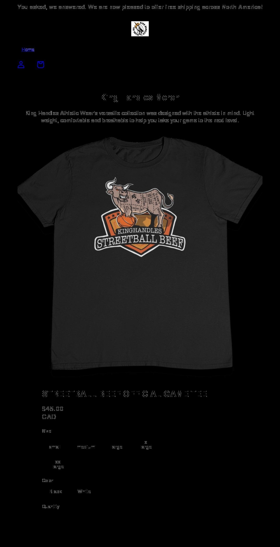 kinghandles.com shopify website screenshot