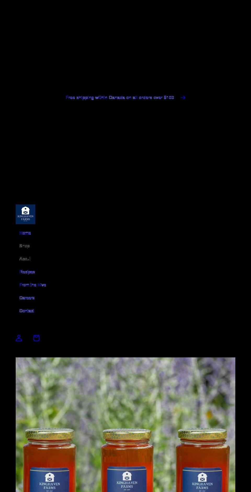 kinghavenfarms.com shopify website screenshot