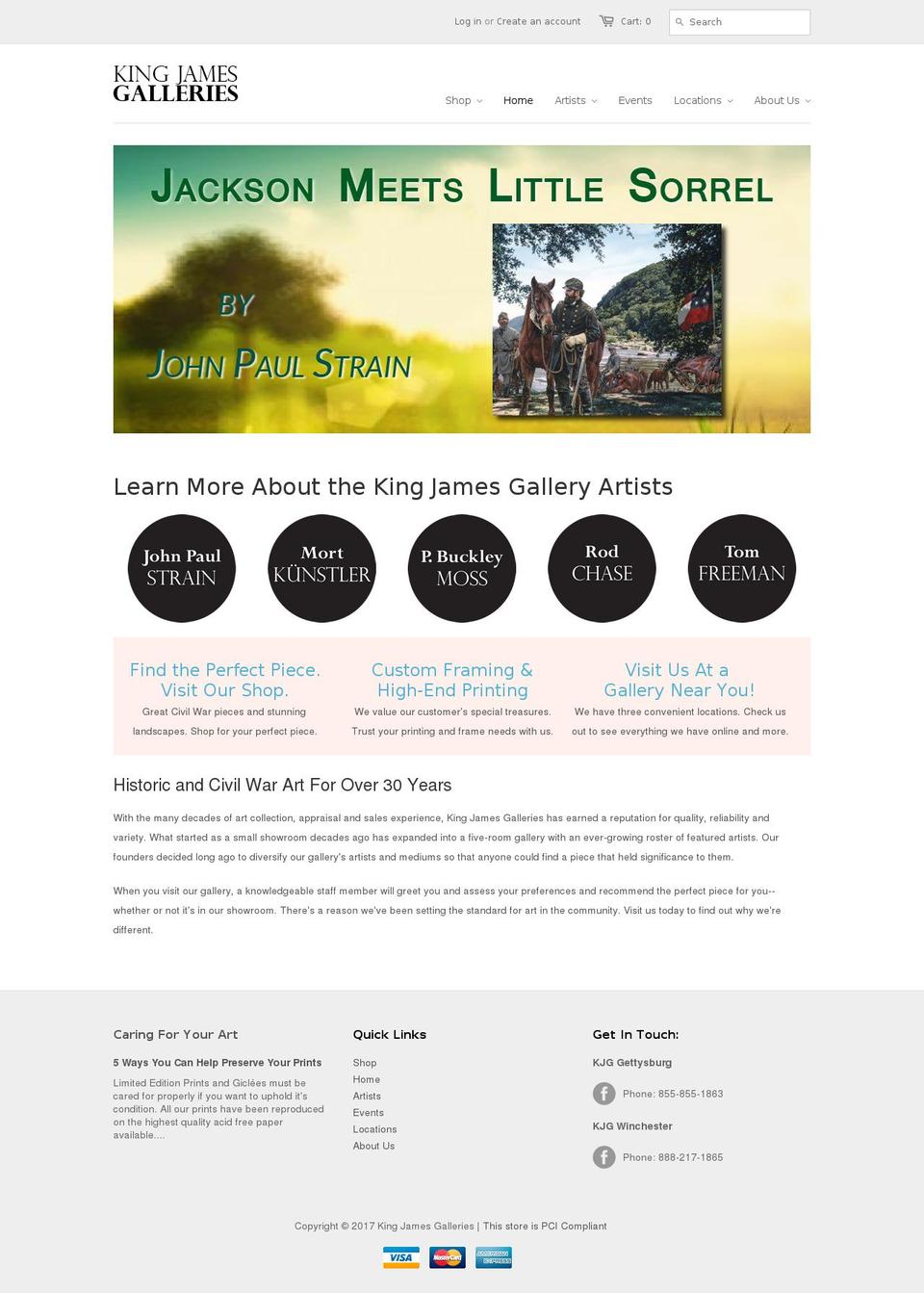 Set As Standard Shopify theme site example kingjamesgalleries.com
