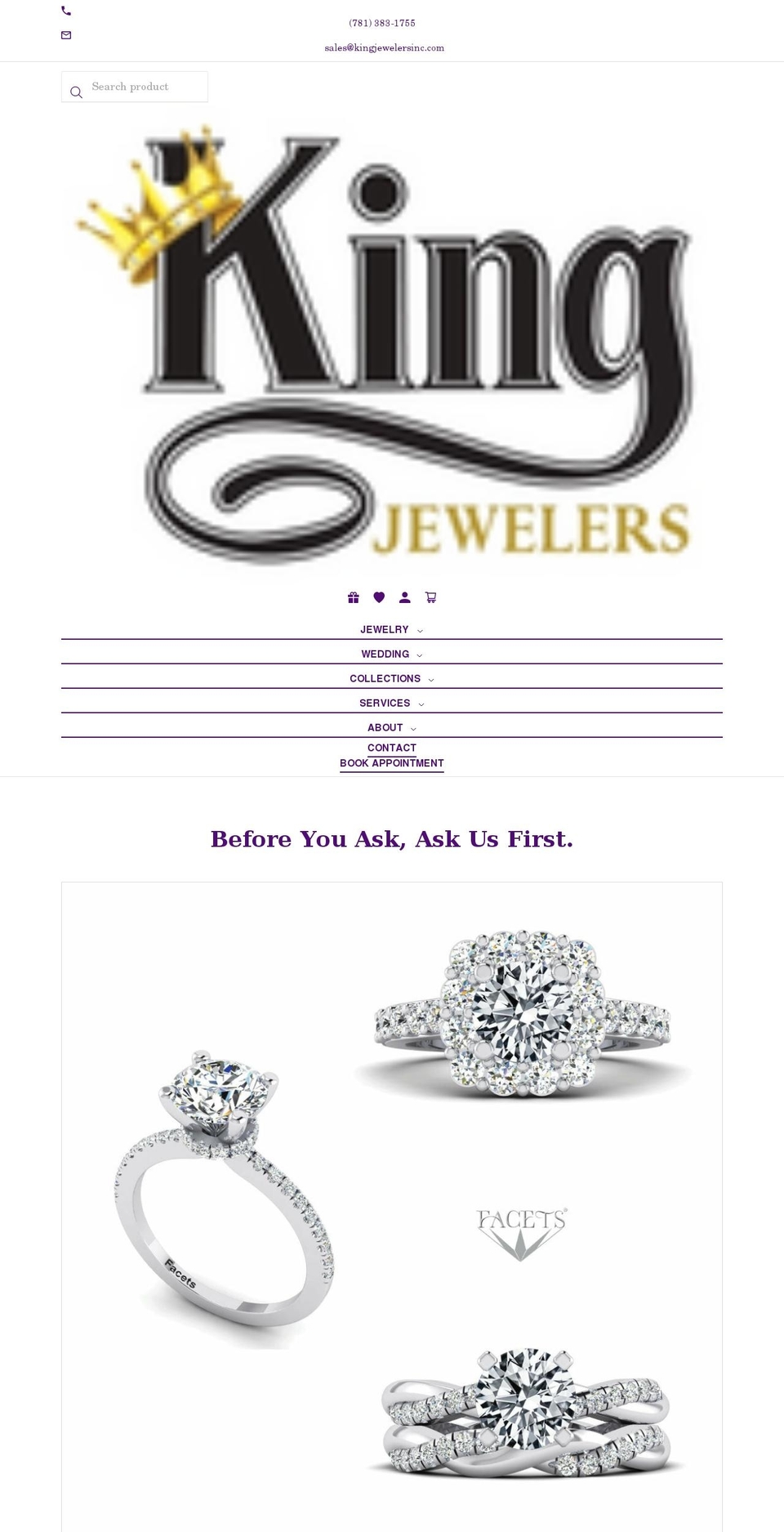 kingjewelersinc.com shopify website screenshot