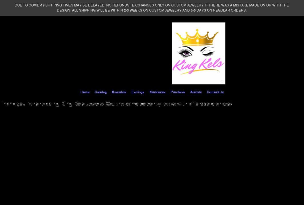 kingkelsjewels.com shopify website screenshot
