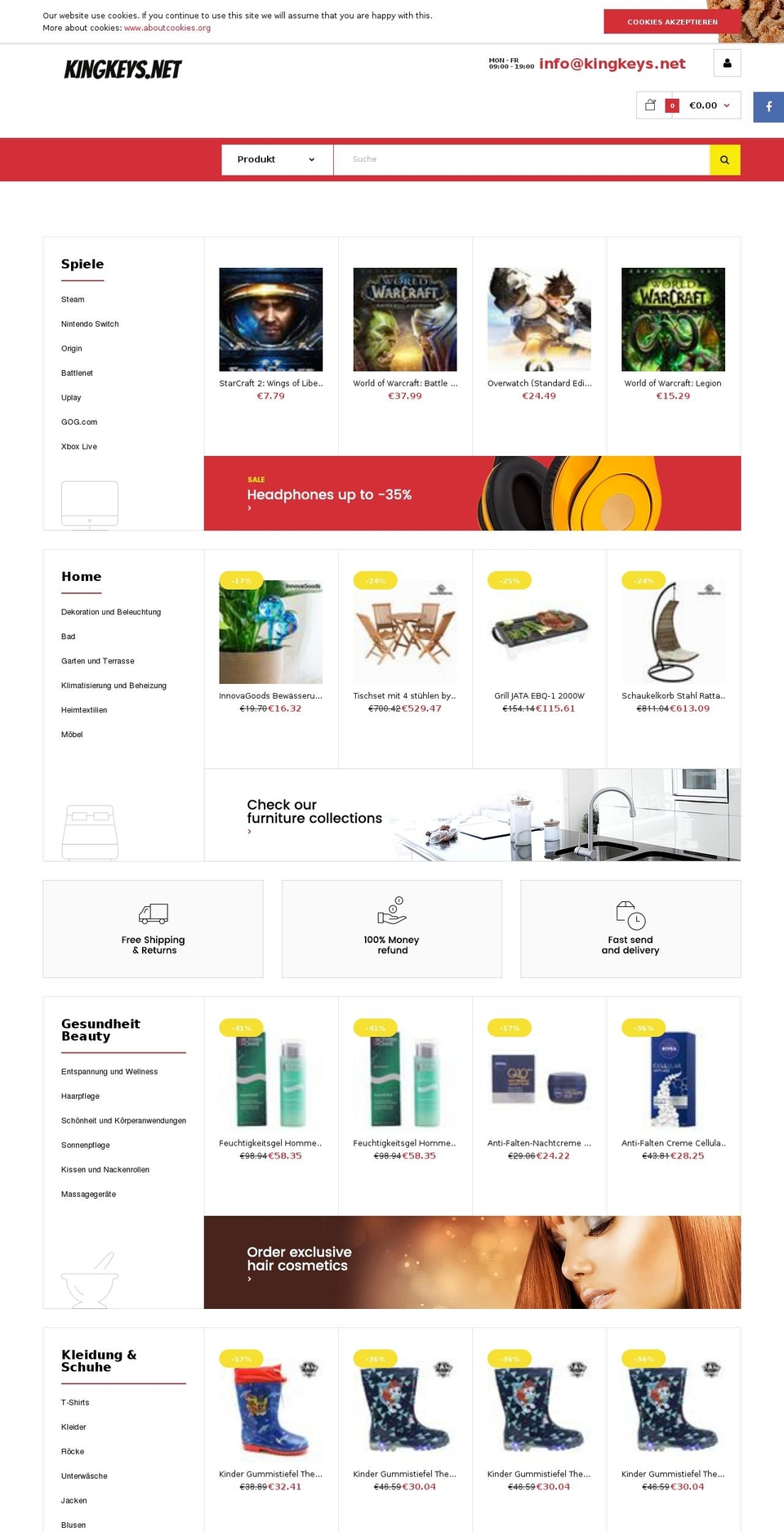 Fastor Market Shopify theme site example kingkeys.net