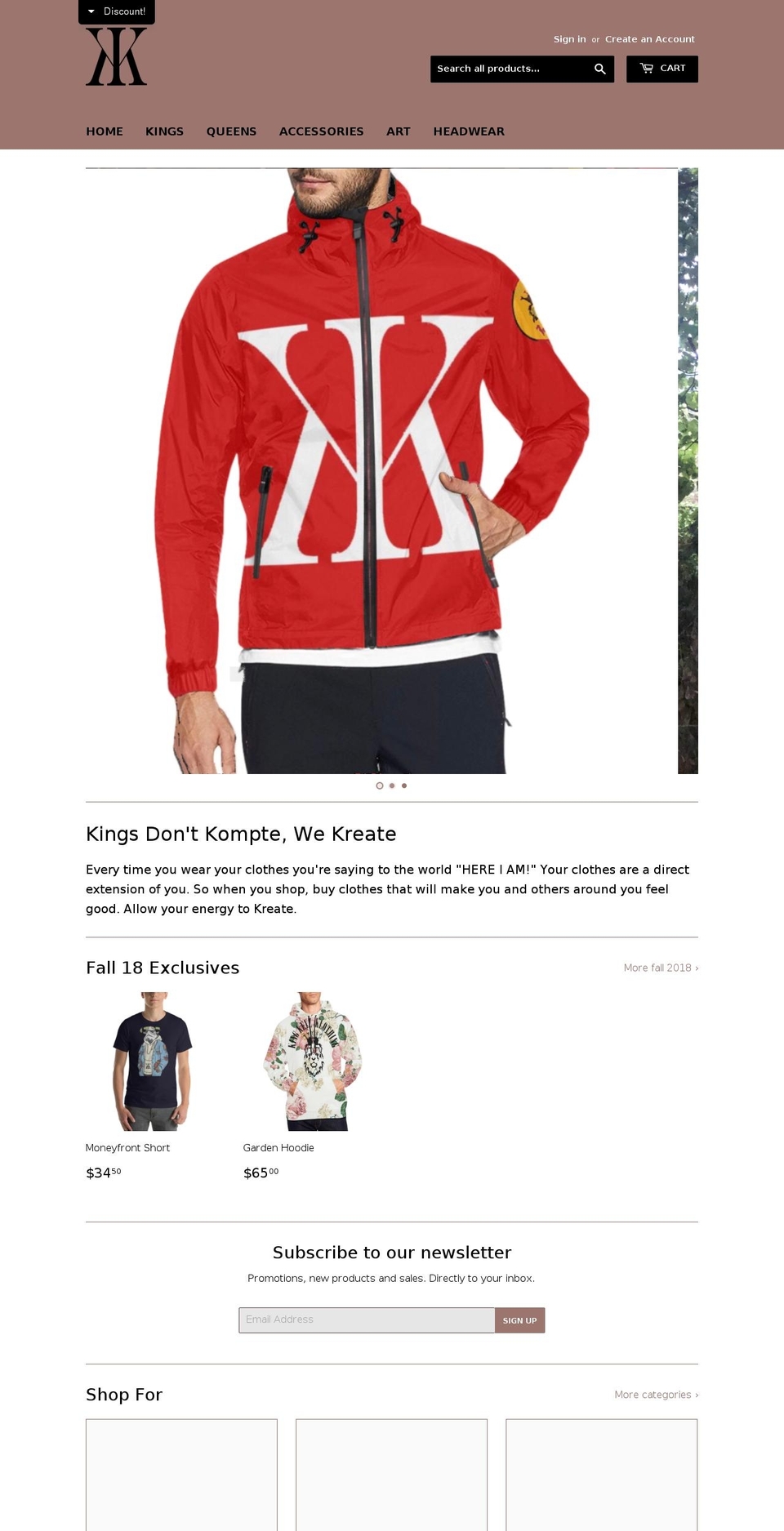 kingkeyzco.com — Shopify storefront screenshot