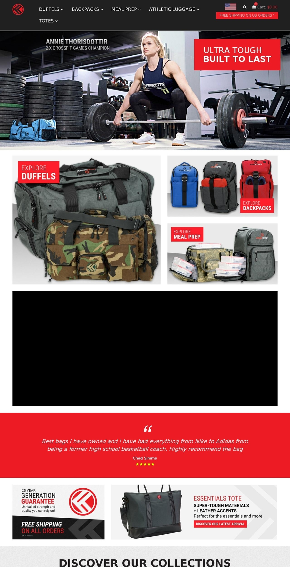 kingkongapparel.com — Shopify storefront screenshot