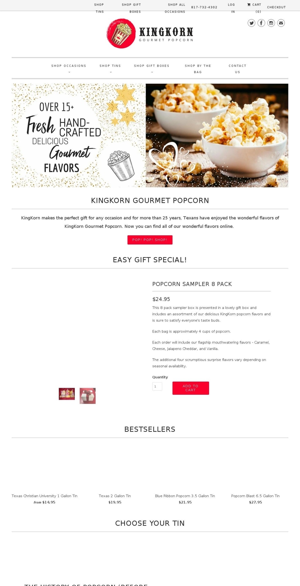 kingkorn.net shopify website screenshot