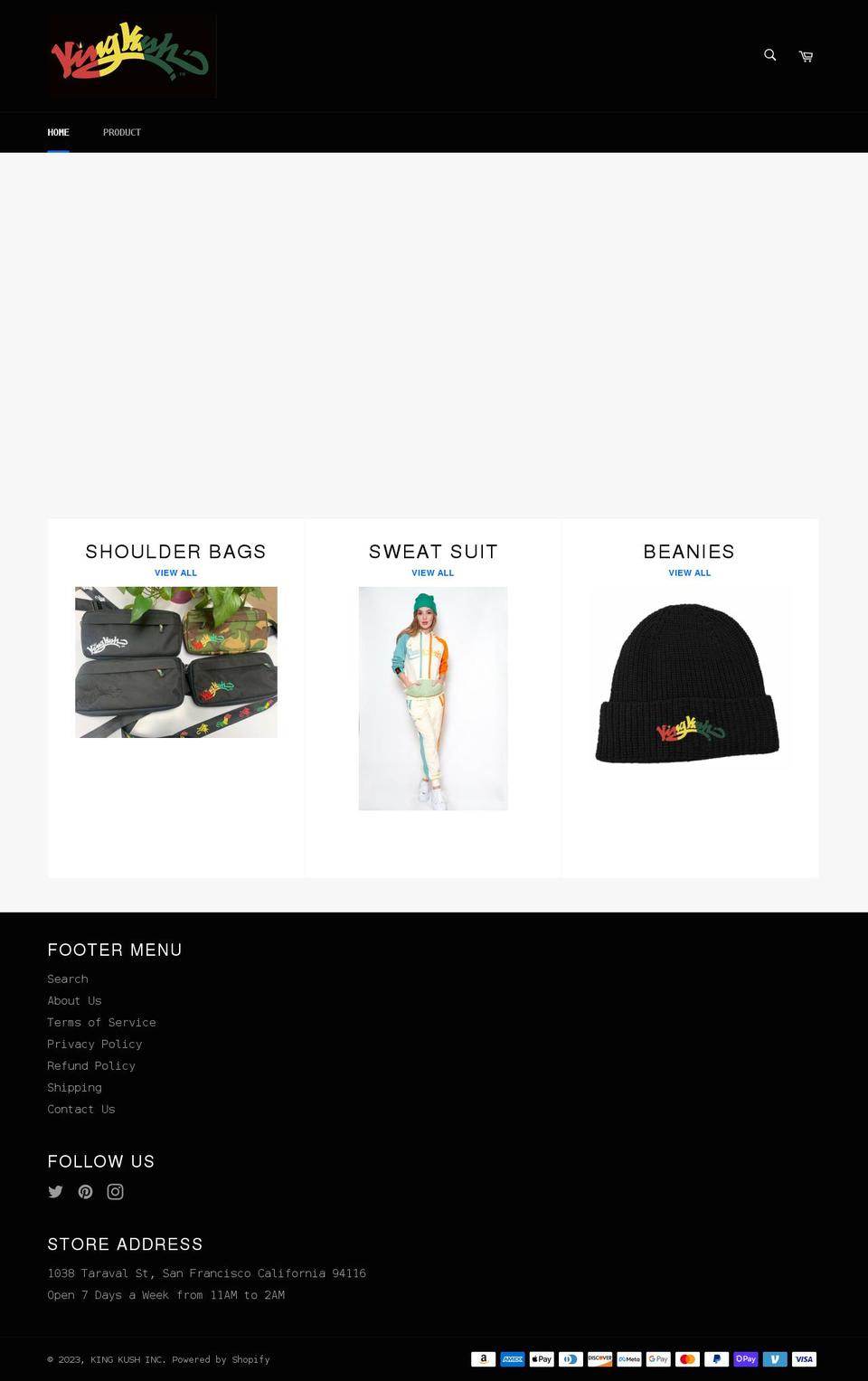 kingkush.com shopify website screenshot