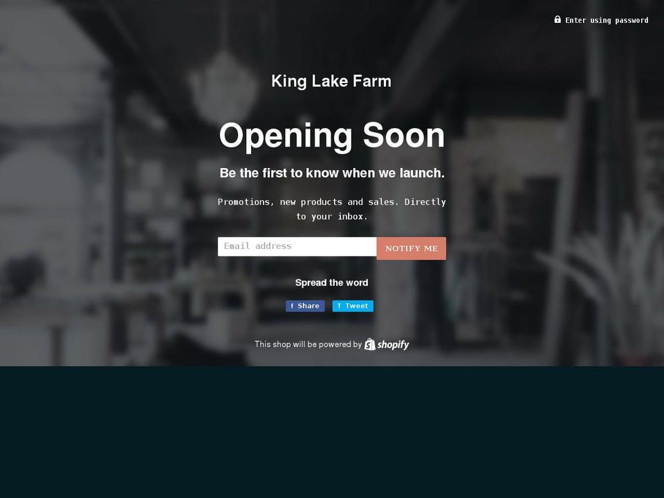kinglakefarm.com shopify website screenshot
