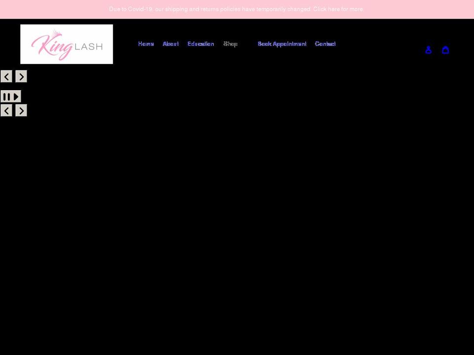 kinglash.com shopify website screenshot