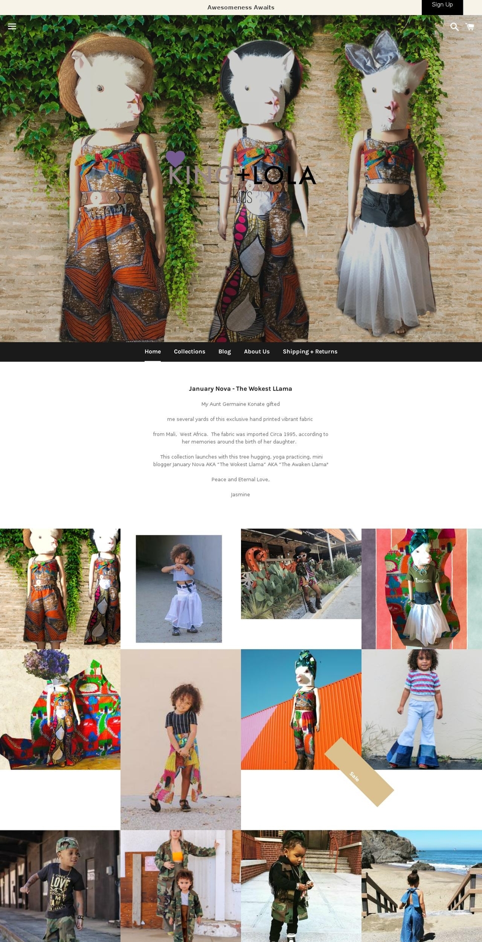 kinglola.com — Shopify storefront screenshot