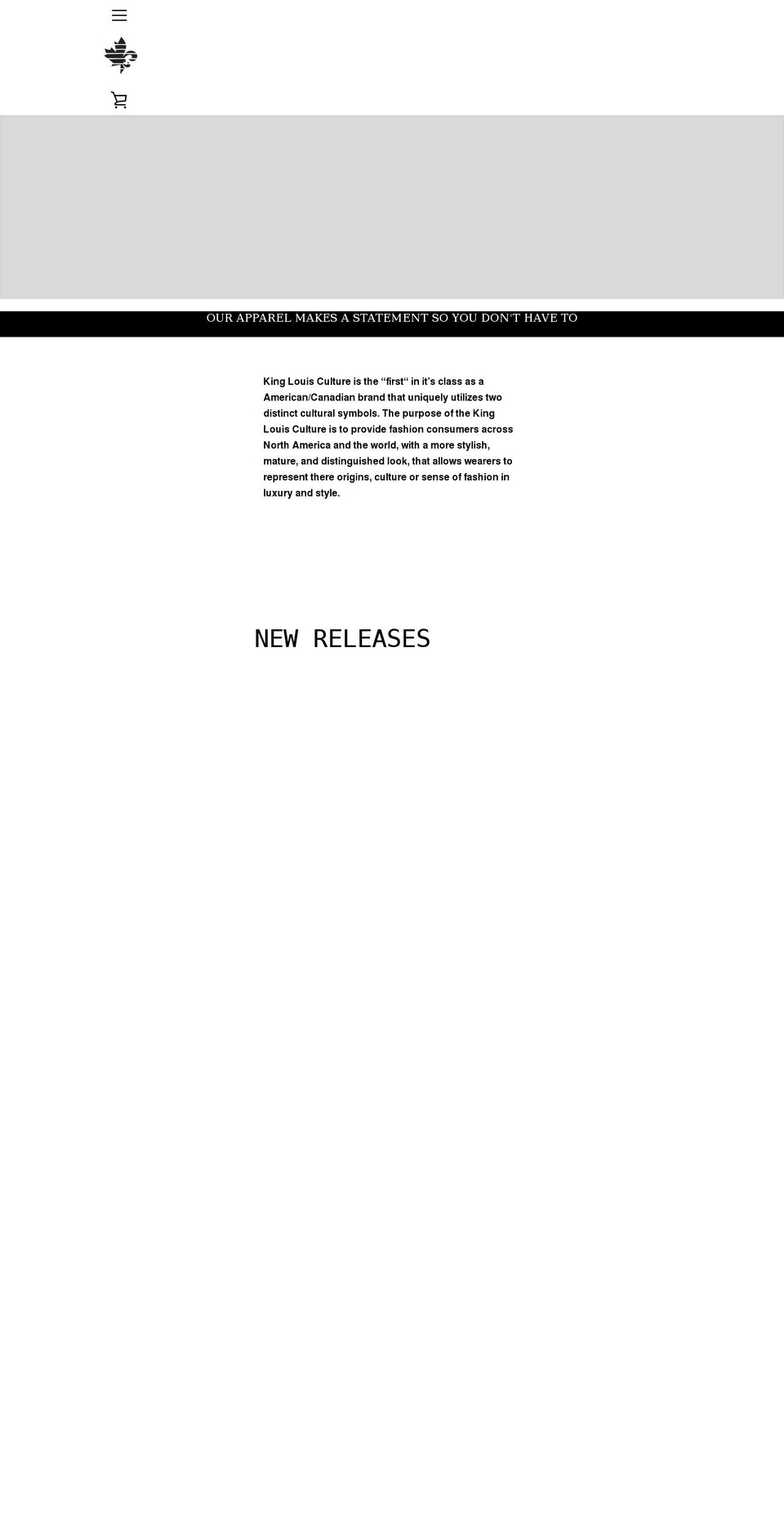 kinglouisculture.com shopify website screenshot