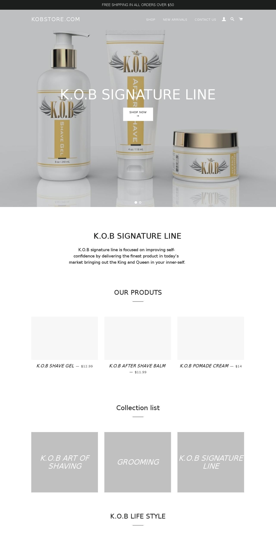 kingofbarbers.net shopify website screenshot