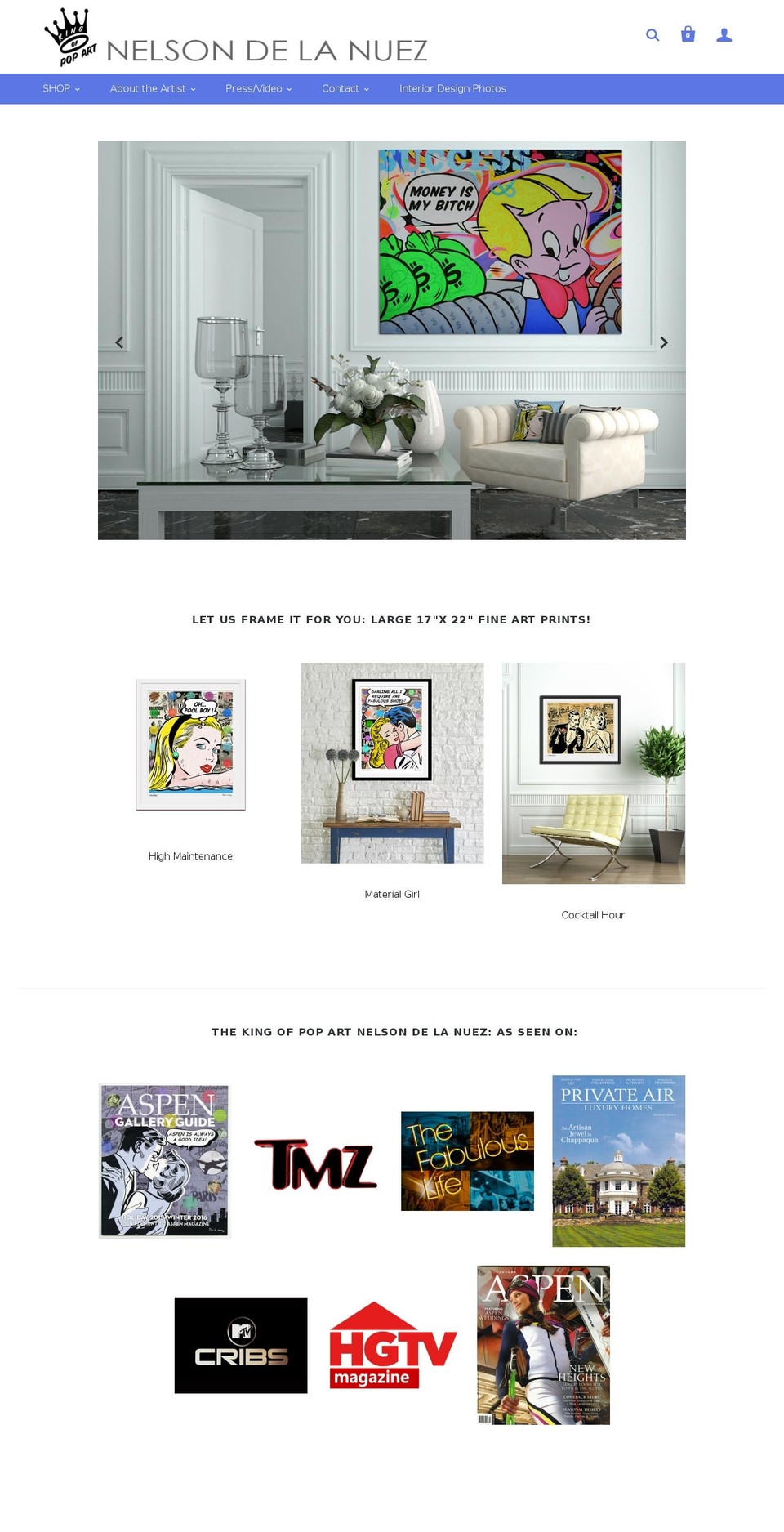 kingofpopart.com shopify website screenshot