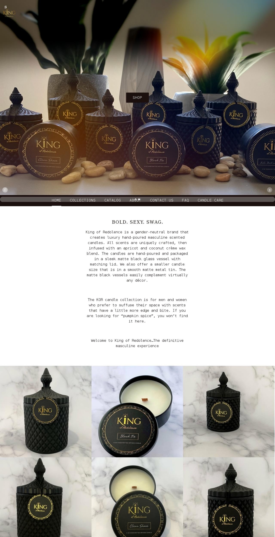 kingofredolence.com shopify website screenshot