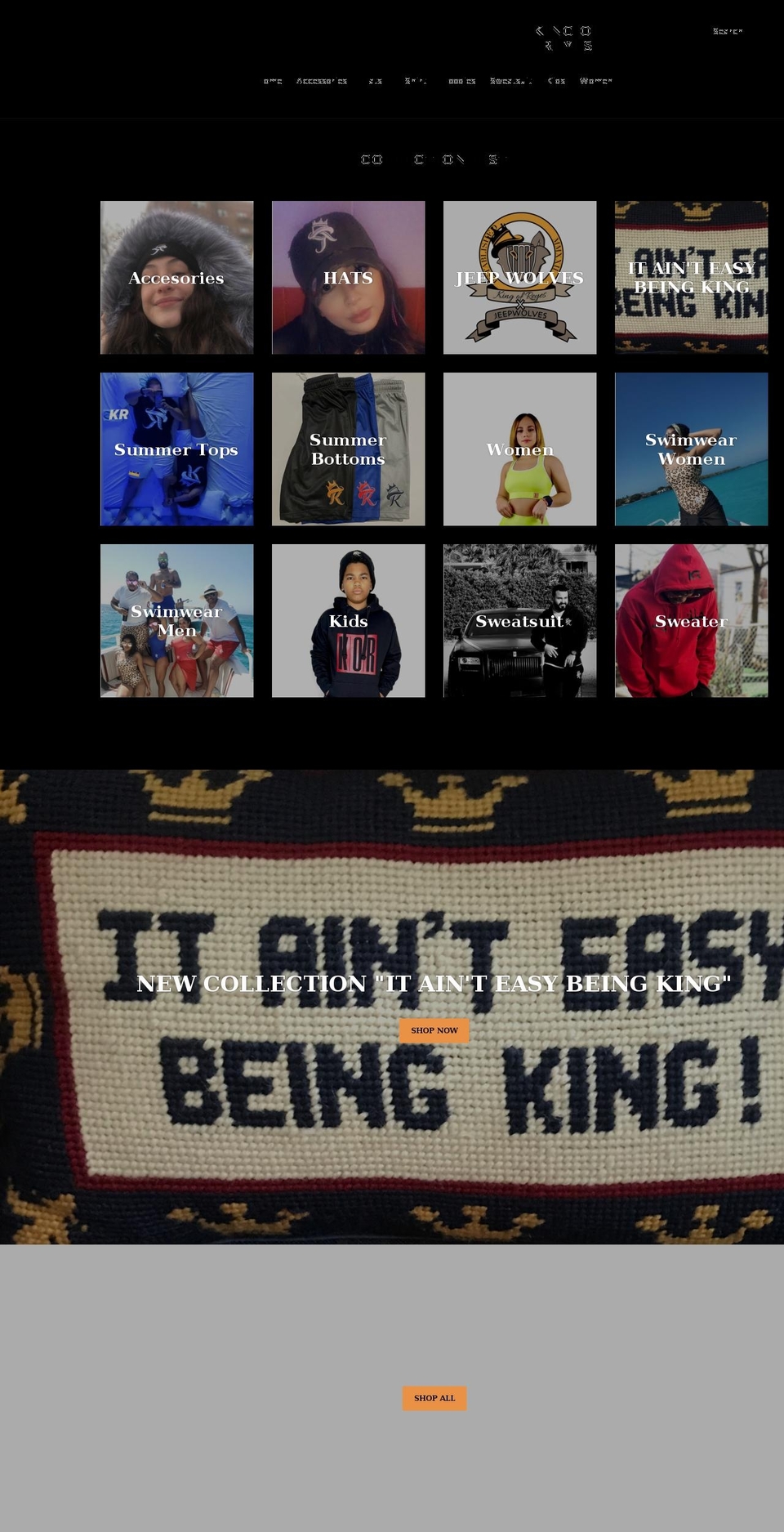 kingofreyes.com shopify website screenshot