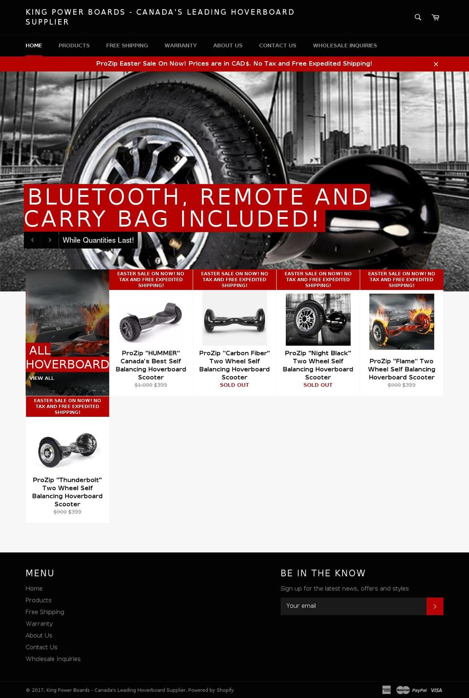 kingpowerboards.com shopify website screenshot