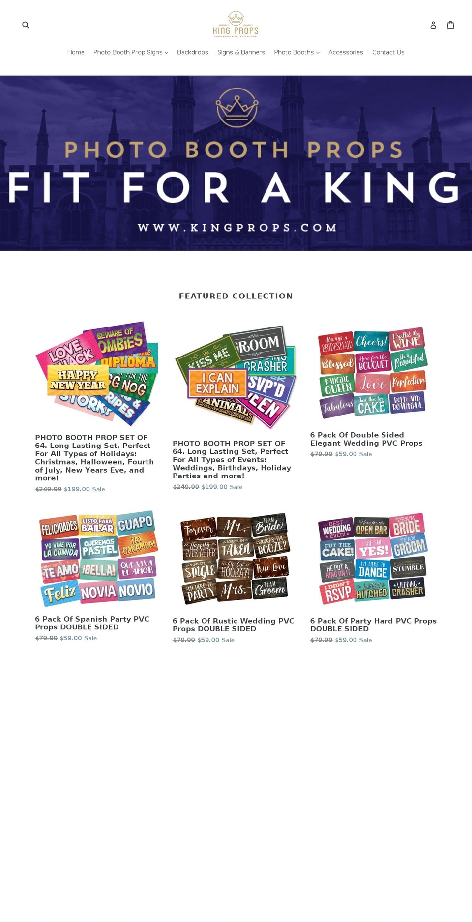 kingprops.com shopify website screenshot