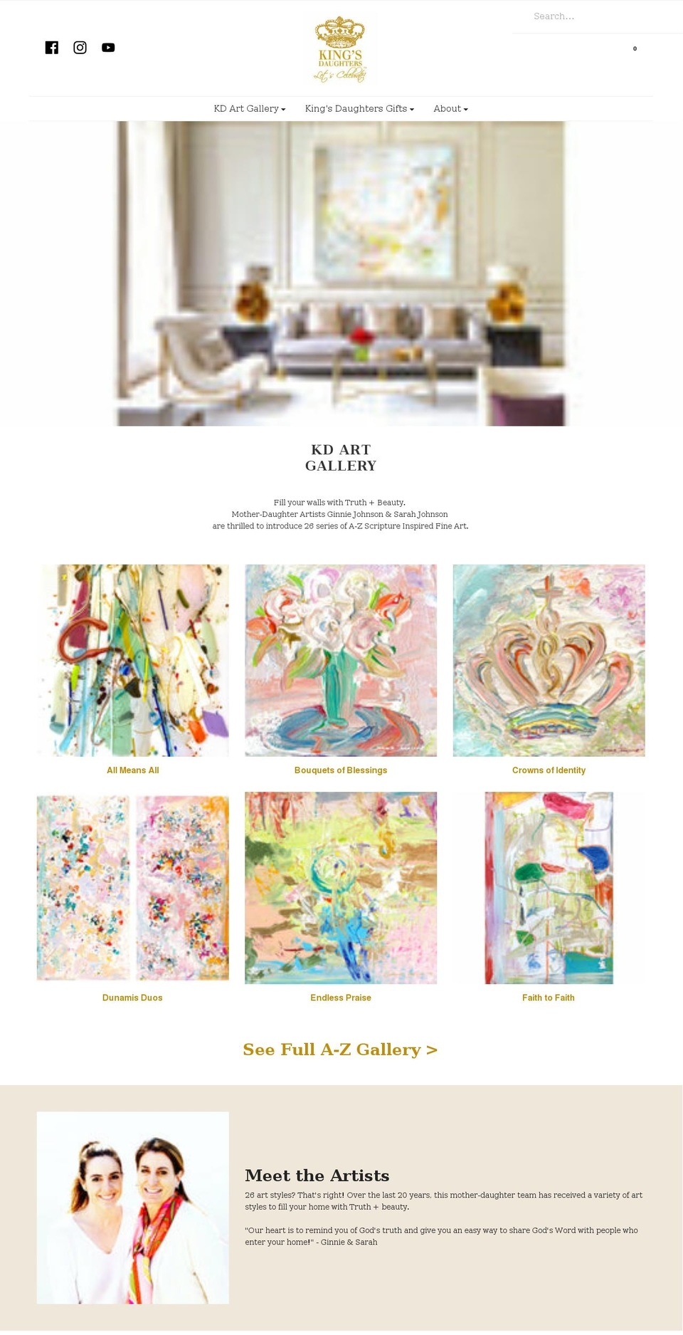 kings-daughters.com shopify website screenshot
