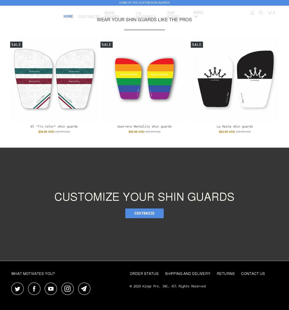 kings-pro.com shopify website screenshot