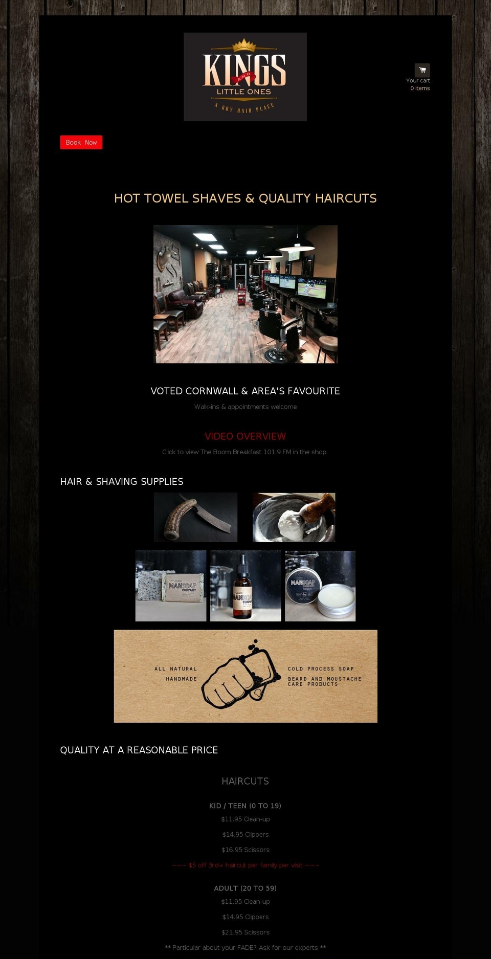 kingsandlittleones.com shopify website screenshot