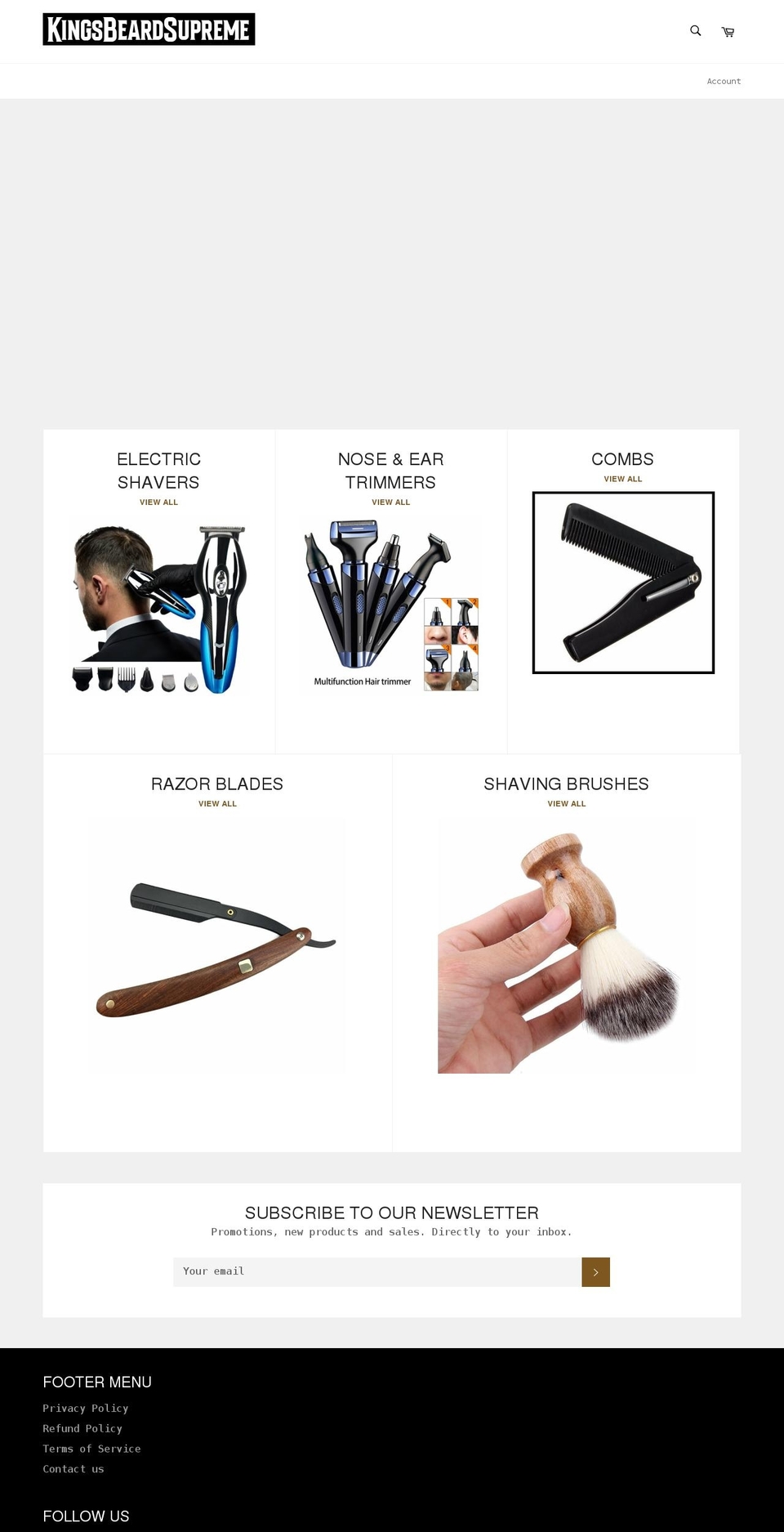 kingsbeardsupreme.com shopify website screenshot