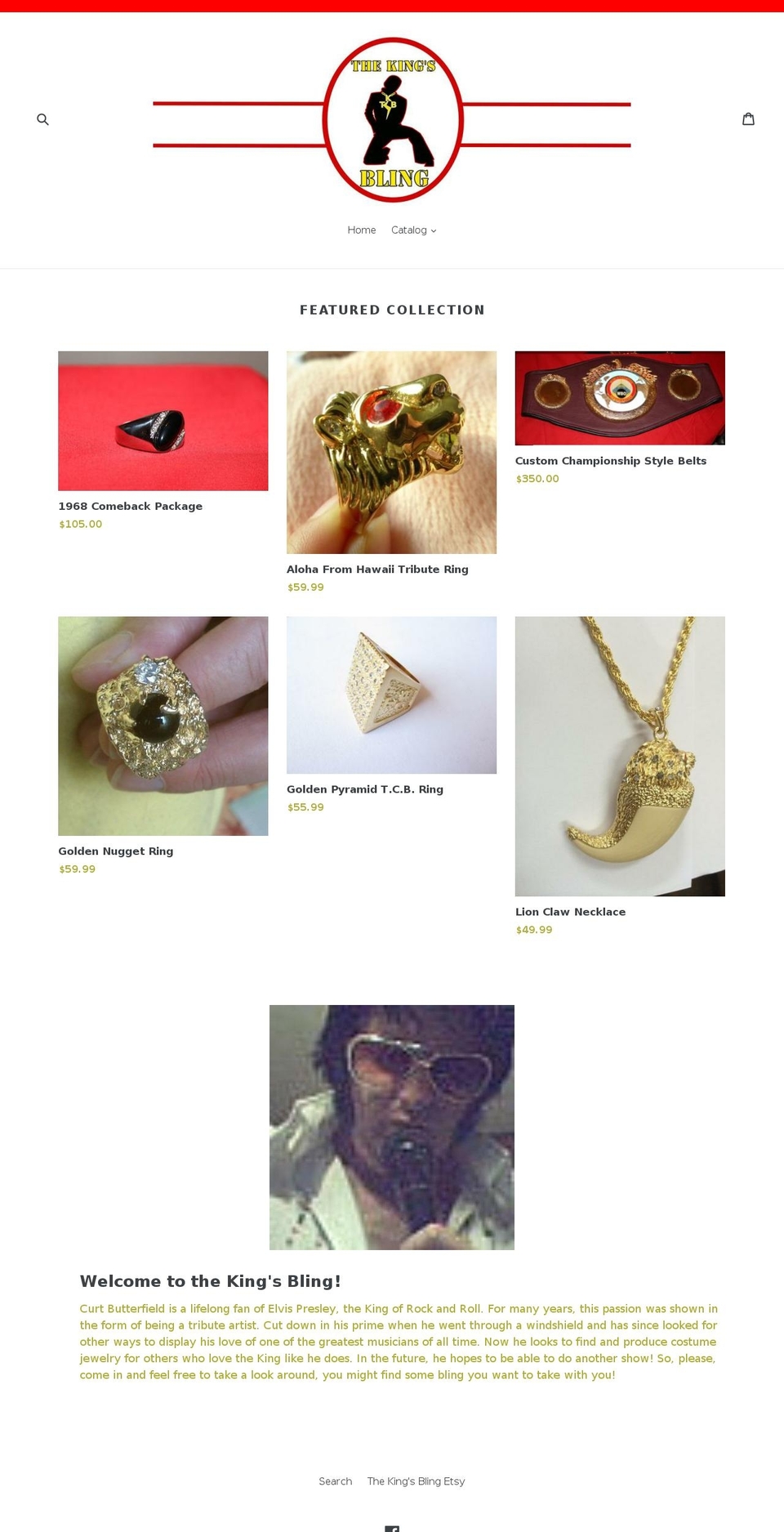 kingsbling.net shopify website screenshot