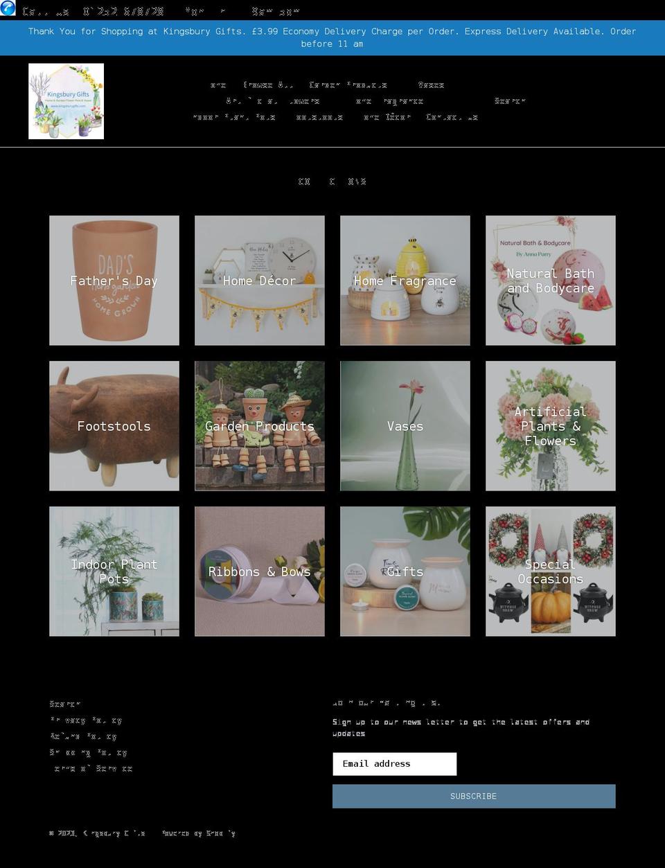 kingsburygifts.com shopify website screenshot
