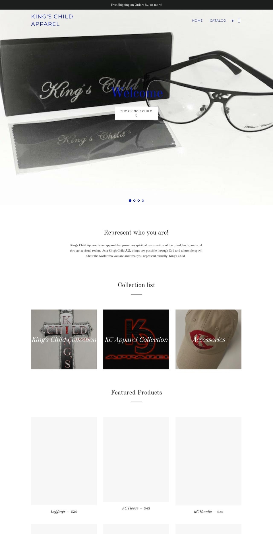 kingschildapparel.com shopify website screenshot