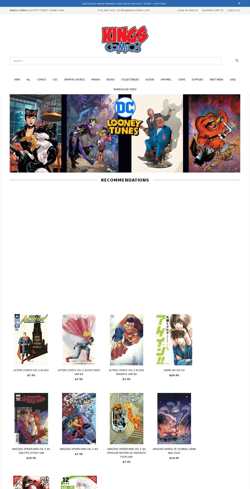 KINGS Comics Shopify theme site example kingscomics.com