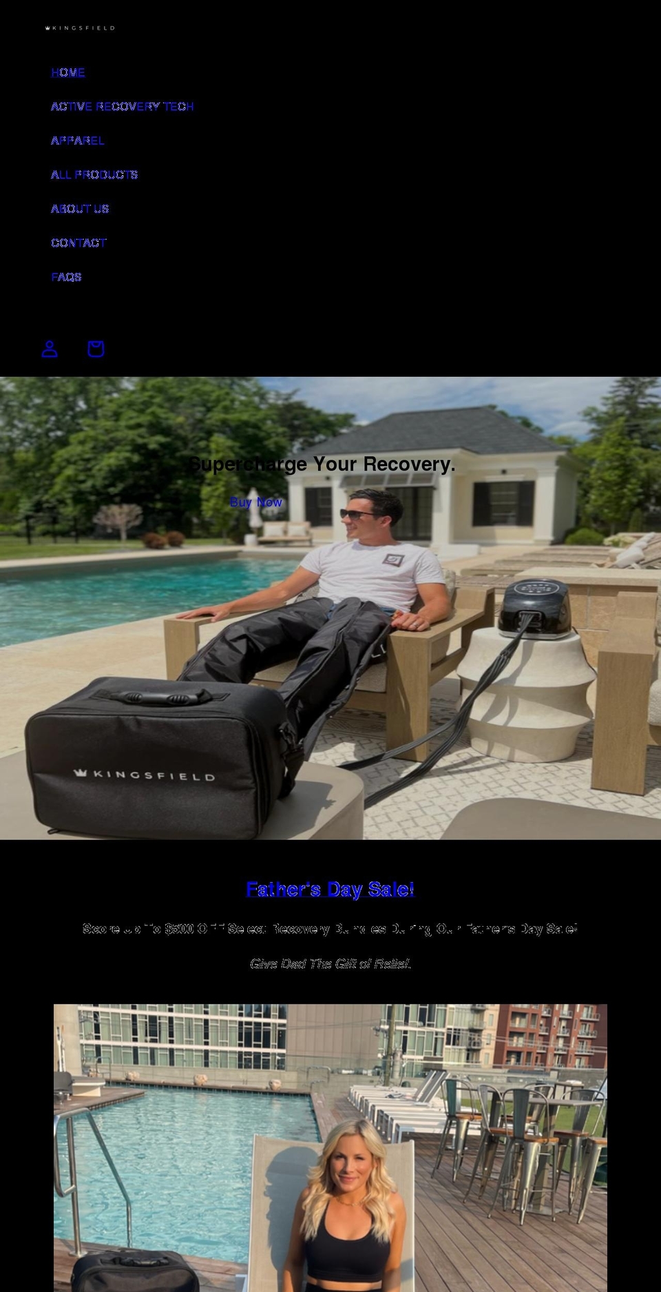 kingsfieldfitness.com shopify website screenshot
