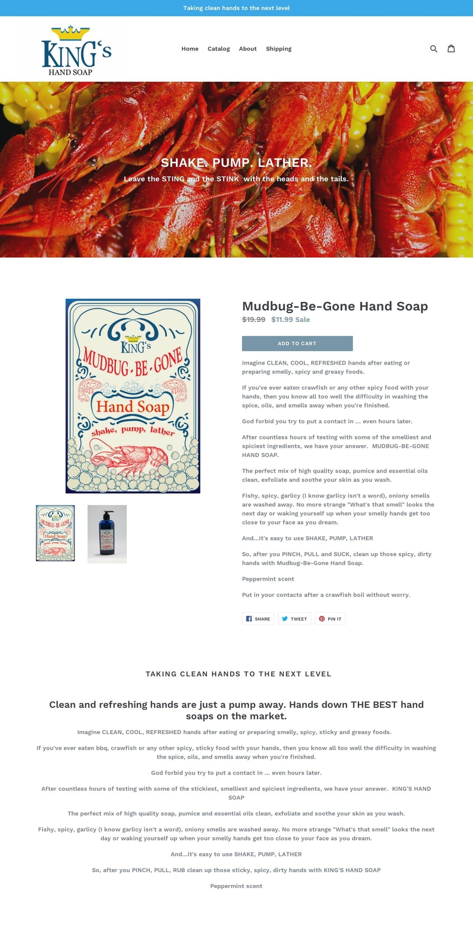 kingshandsoap.com — Shopify storefront screenshot