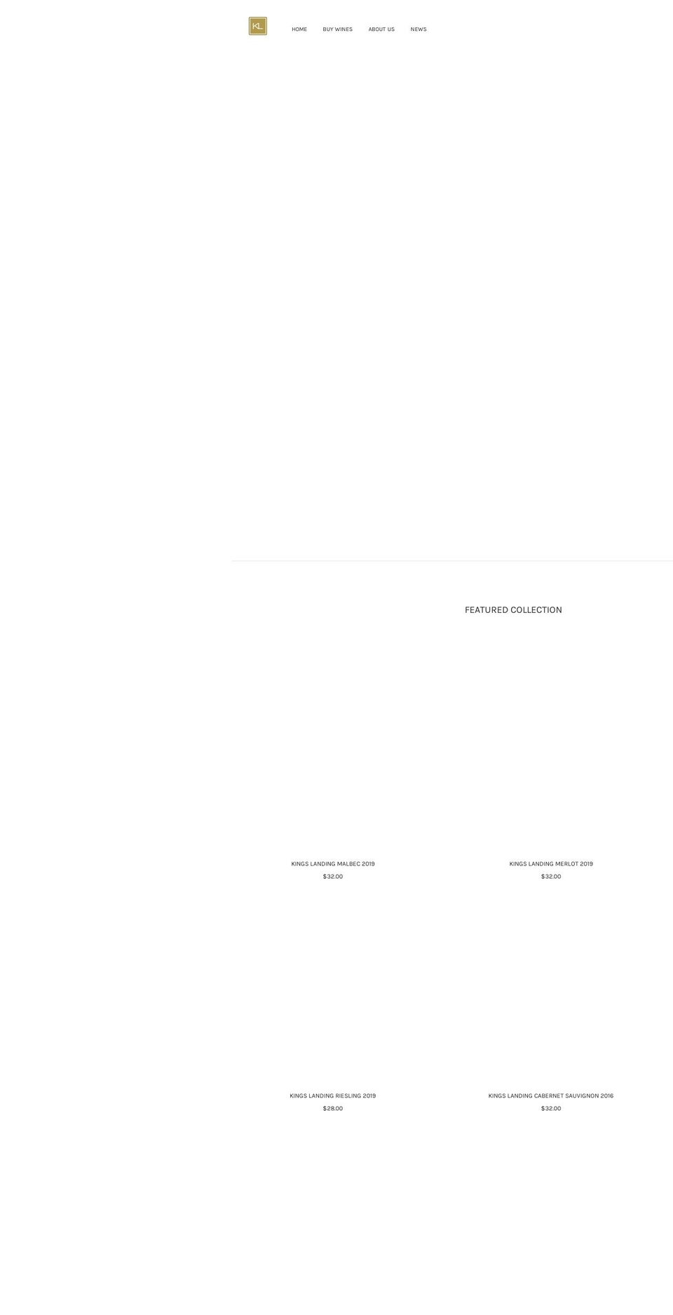 kingslandingwines.com.au shopify website screenshot