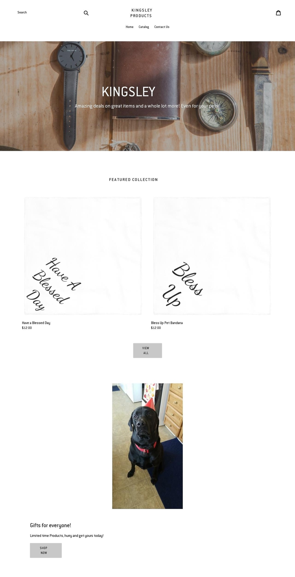 kingsleyproducts.com — Shopify storefront screenshot