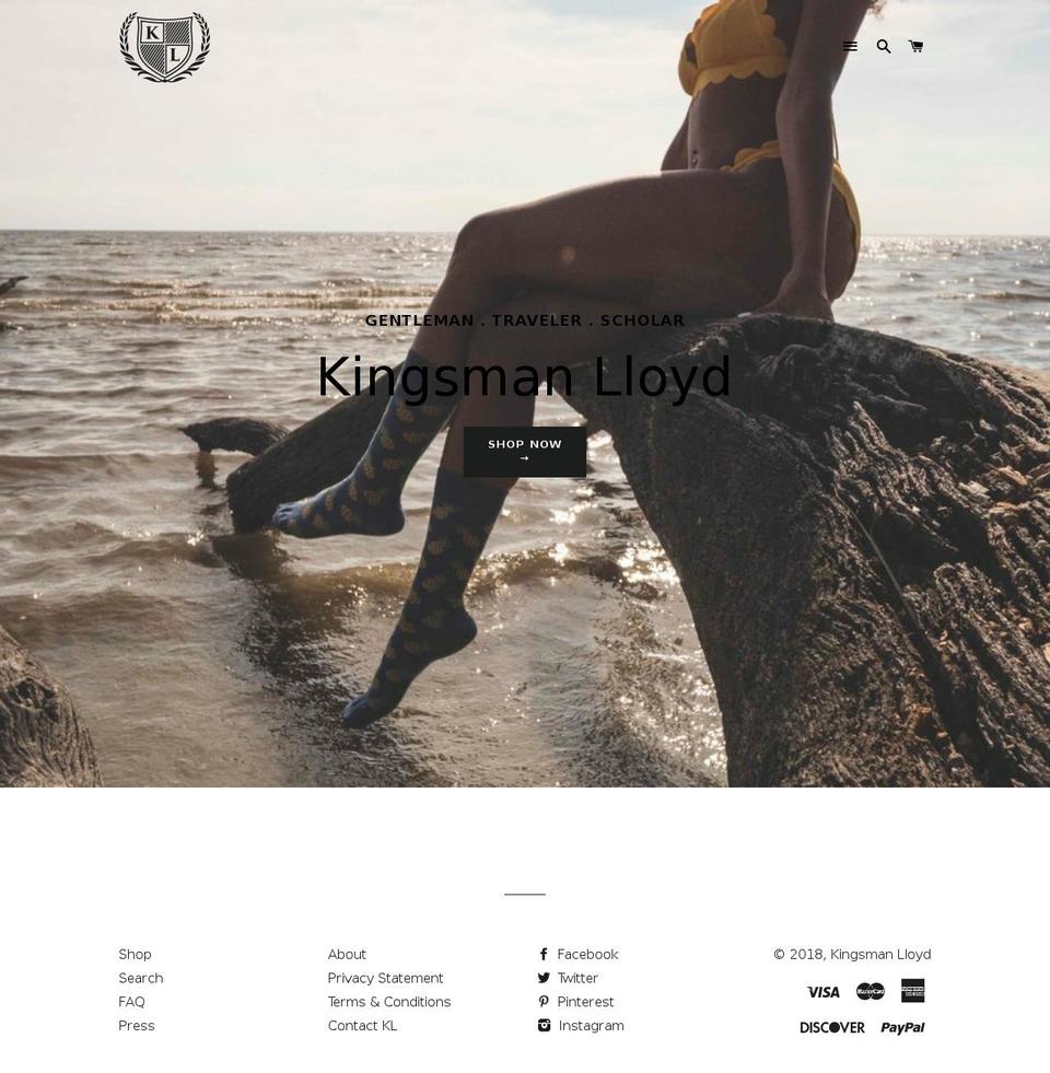 kingsmanlloyd.com shopify website screenshot