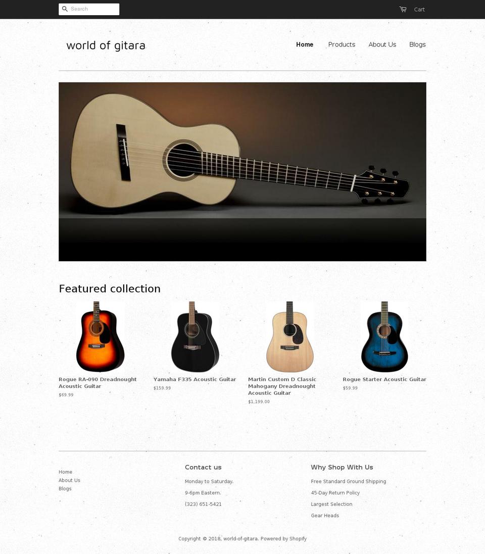 kingsofguitar.com — Shopify storefront screenshot