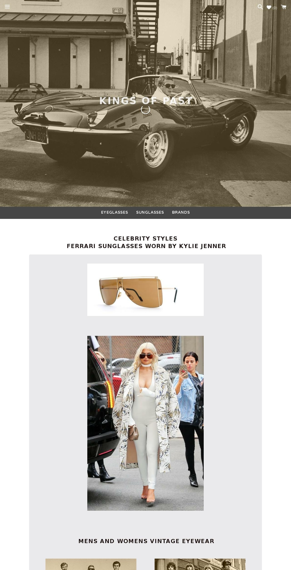 kingsofpast.com shopify website screenshot