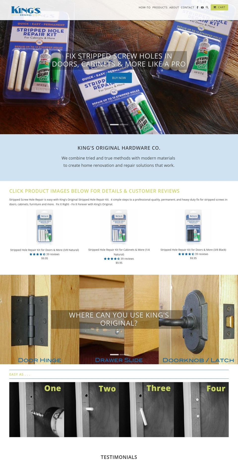 kingsoriginal.com — Shopify storefront screenshot