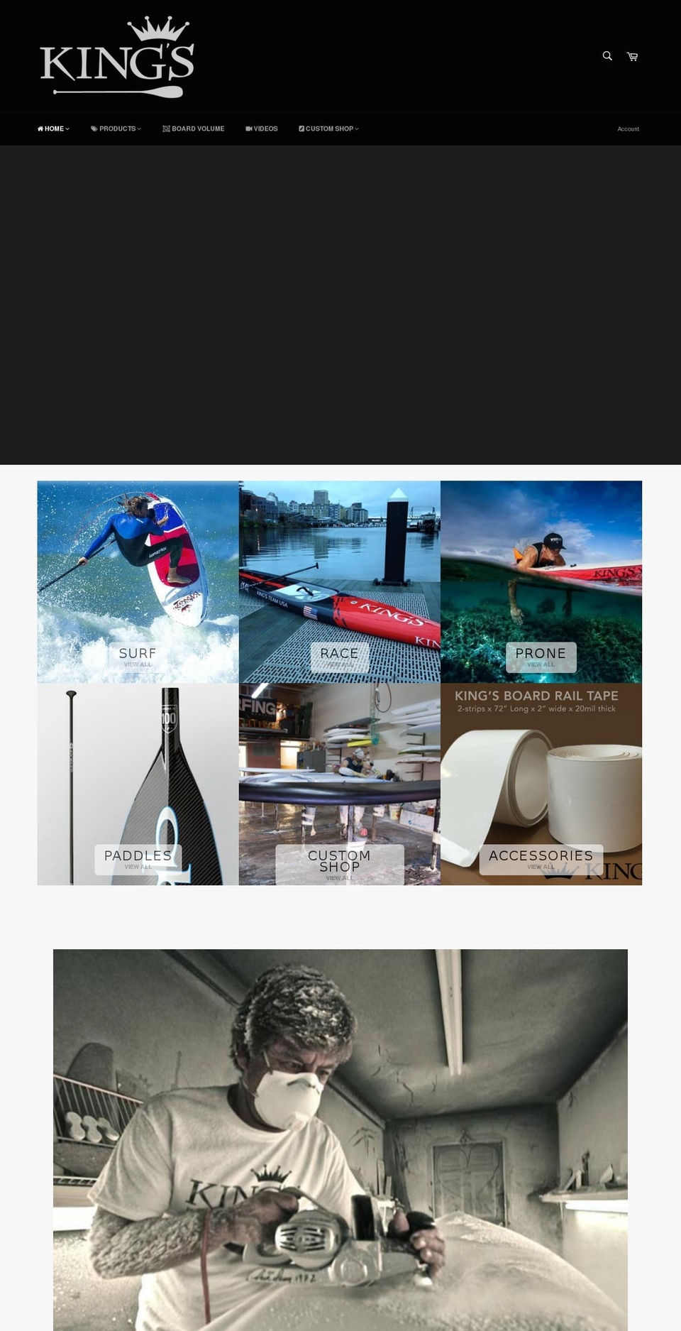 kingspaddlesports.com shopify website screenshot