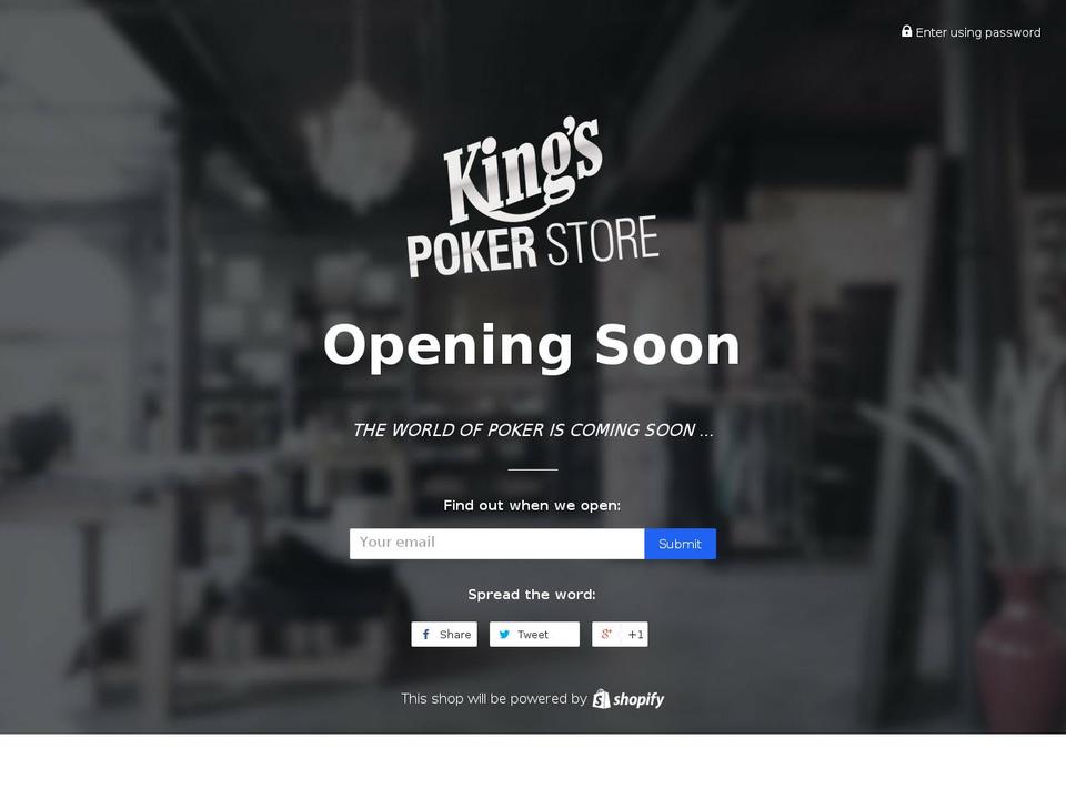 kingspokerstore.com — Shopify storefront screenshot